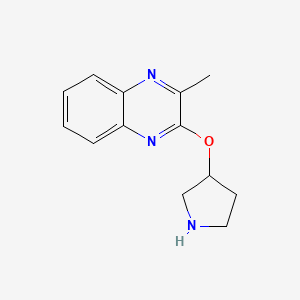 molecular formula C13H15N3O B6497547 2-methyl-3-(pyrrolidin-3-yloxy)quinoxaline CAS No. 1456380-89-4