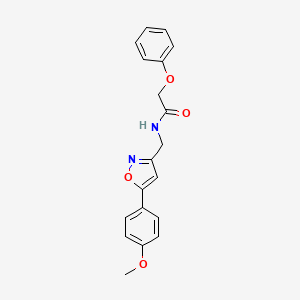 molecular formula C19H18N2O4 B6497647 N-{[5-(4-methoxyphenyl)-1,2-oxazol-3-yl]methyl}-2-phenoxyacetamide CAS No. 953015-05-9