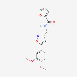 molecular formula C17H16N2O5 B6497672 N-{[5-(3,4-dimethoxyphenyl)-1,2-oxazol-3-yl]methyl}furan-2-carboxamide CAS No. 953233-53-9