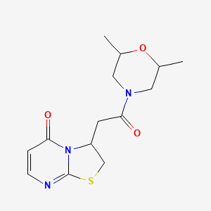 3-[2-(2,6-dimethylmorpholin-4-yl)-2-oxoethyl]-2H,3H,5H-[1,3]thiazolo[3,2-a]pyrimidin-5-one