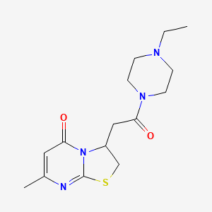 molecular formula C15H22N4O2S B6497742 3-[2-(4-ethylpiperazin-1-yl)-2-oxoethyl]-7-methyl-2H,3H,5H-[1,3]thiazolo[3,2-a]pyrimidin-5-one CAS No. 952964-95-3