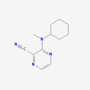 molecular formula C12H16N4 B6497762 3-[cyclohexyl(methyl)amino]pyrazine-2-carbonitrile CAS No. 1249996-97-1