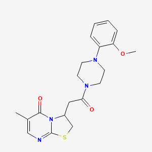 molecular formula C20H24N4O3S B6497763 3-{2-[4-(2-methoxyphenyl)piperazin-1-yl]-2-oxoethyl}-6-methyl-2H,3H,5H-[1,3]thiazolo[3,2-a]pyrimidin-5-one CAS No. 946264-33-1