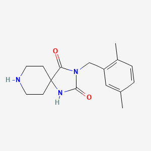 molecular formula C16H21N3O2 B6497852 3-[(2,5-dimethylphenyl)methyl]-1,3,8-triazaspiro[4.5]decane-2,4-dione CAS No. 1481313-96-5