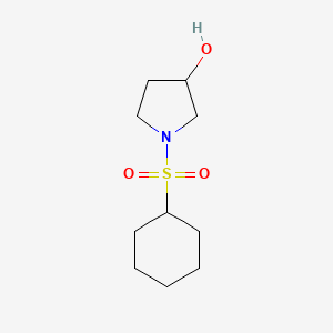 molecular formula C10H19NO3S B6497884 1-(cyclohexanesulfonyl)pyrrolidin-3-ol CAS No. 1341185-82-7