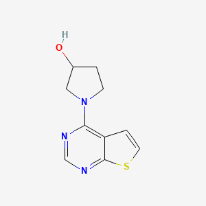 molecular formula C10H11N3OS B6497885 1-{thieno[2,3-d]pyrimidin-4-yl}pyrrolidin-3-ol CAS No. 1339197-94-2