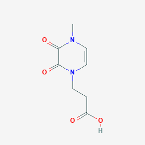 molecular formula C8H10N2O4 B6497887 3-(4-methyl-2,3-dioxo-1,2,3,4-tetrahydropyrazin-1-yl)propanoic acid CAS No. 1466012-97-4