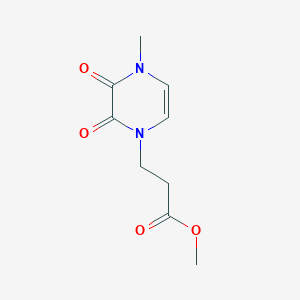 molecular formula C9H12N2O4 B6497889 methyl 3-(4-methyl-2,3-dioxo-1,2,3,4-tetrahydropyrazin-1-yl)propanoate CAS No. 1341525-16-3