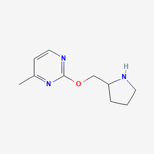 molecular formula C10H15N3O B6497910 4-methyl-2-[(pyrrolidin-2-yl)methoxy]pyrimidine CAS No. 1339656-33-5