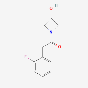 molecular formula C11H12FNO2 B6497957 2-(2-fluorophenyl)-1-(3-hydroxyazetidin-1-yl)ethan-1-one CAS No. 1341378-09-3