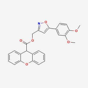 molecular formula C26H21NO6 B6497995 [5-(3,4-dimethoxyphenyl)-1,2-oxazol-3-yl]methyl 9H-xanthene-9-carboxylate CAS No. 953009-18-2