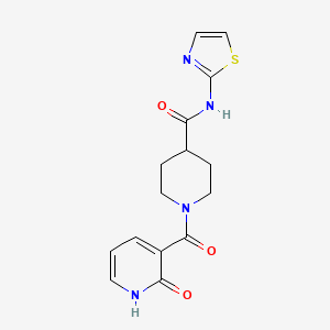 molecular formula C15H16N4O3S B6497998 1-(2-oxo-1,2-dihydropyridine-3-carbonyl)-N-(1,3-thiazol-2-yl)piperidine-4-carboxamide CAS No. 953160-87-7