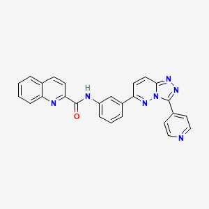 molecular formula C26H17N7O B6498027 N-{3-[3-(pyridin-4-yl)-[1,2,4]triazolo[4,3-b]pyridazin-6-yl]phenyl}quinoline-2-carboxamide CAS No. 891112-88-2