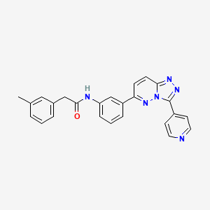 molecular formula C25H20N6O B6498031 2-(3-methylphenyl)-N-{3-[3-(pyridin-4-yl)-[1,2,4]triazolo[4,3-b]pyridazin-6-yl]phenyl}acetamide CAS No. 891113-83-0