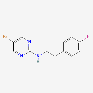 molecular formula C12H11BrFN3 B6498055 5-bromo-N-[2-(4-fluorophenyl)ethyl]pyrimidin-2-amine CAS No. 1411360-60-5