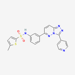 molecular formula C21H16N6O2S2 B6498059 5-methyl-N-{3-[3-(pyridin-4-yl)-[1,2,4]triazolo[4,3-b]pyridazin-6-yl]phenyl}thiophene-2-sulfonamide CAS No. 891106-68-6