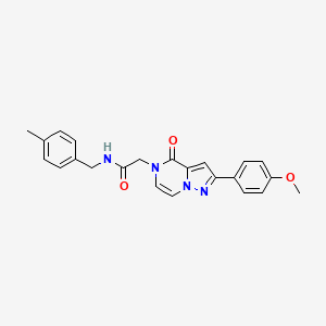 molecular formula C23H22N4O3 B6498084 2-[2-(4-methoxyphenyl)-4-oxo-4H,5H-pyrazolo[1,5-a]pyrazin-5-yl]-N-[(4-methylphenyl)methyl]acetamide CAS No. 941980-97-8