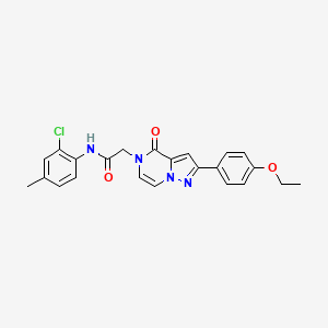 molecular formula C23H21ClN4O3 B6498097 N-(2-chloro-4-methylphenyl)-2-[2-(4-ethoxyphenyl)-4-oxo-4H,5H-pyrazolo[1,5-a]pyrazin-5-yl]acetamide CAS No. 941876-59-1