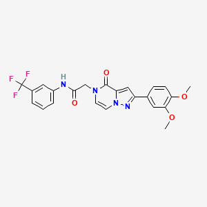 2-[2-(3,4-dimethoxyphenyl)-4-oxo-4H,5H-pyrazolo[1,5-a]pyrazin-5-yl]-N-[3-(trifluoromethyl)phenyl]acetamide