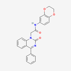 N-(2,3-dihydro-1,4-benzodioxin-6-yl)-2-(2-oxo-4-phenyl-1,2-dihydroquinazolin-1-yl)acetamide