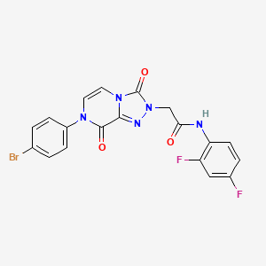 molecular formula C19H12BrF2N5O3 B6498137 2-[7-(4-bromophenyl)-3,8-dioxo-2H,3H,7H,8H-[1,2,4]triazolo[4,3-a]pyrazin-2-yl]-N-(2,4-difluorophenyl)acetamide CAS No. 941898-74-4