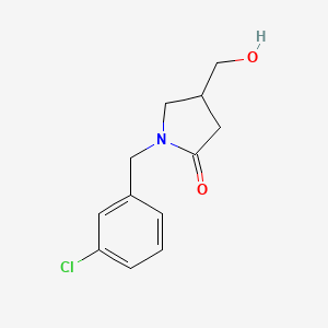molecular formula C12H14ClNO2 B6498149 1-[(3-chlorophenyl)methyl]-4-(hydroxymethyl)pyrrolidin-2-one CAS No. 1339108-71-2