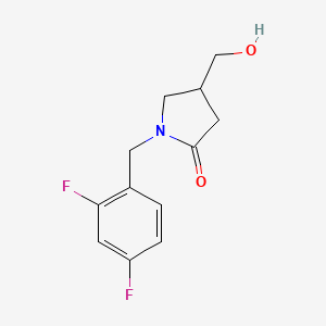 molecular formula C12H13F2NO2 B6498158 1-[(2,4-difluorophenyl)methyl]-4-(hydroxymethyl)pyrrolidin-2-one CAS No. 1496001-81-0