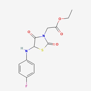 ethyl 2-{5-[(4-fluorophenyl)amino]-2,4-dioxo-1,3-thiazolidin-3-yl}acetate