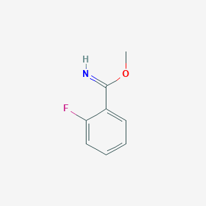 molecular formula C8H8FNO B064982 Methyl 2-fluorobenzenecarboximidate CAS No. 179333-67-6