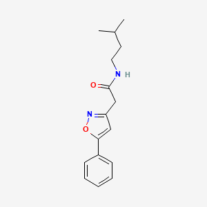 N-(3-methylbutyl)-2-(5-phenyl-1,2-oxazol-3-yl)acetamide