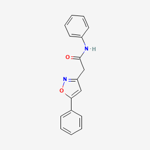 N-phenyl-2-(5-phenyl-1,2-oxazol-3-yl)acetamide