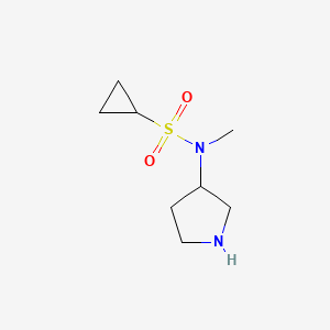 molecular formula C8H16N2O2S B6498307 N-methyl-N-(pyrrolidin-3-yl)cyclopropanesulfonamide CAS No. 1340053-51-1