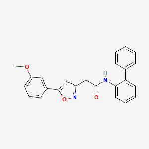 molecular formula C24H20N2O3 B6498332 N-{[1,1'-biphenyl]-2-yl}-2-[5-(3-methoxyphenyl)-1,2-oxazol-3-yl]acetamide CAS No. 953253-02-6