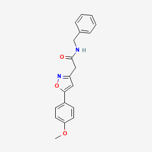 molecular formula C19H18N2O3 B6498380 N-benzyl-2-[5-(4-methoxyphenyl)-1,2-oxazol-3-yl]acetamide CAS No. 953254-19-8