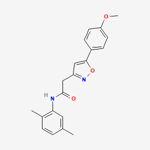 molecular formula C20H20N2O3 B6498383 N-(2,5-dimethylphenyl)-2-[5-(4-methoxyphenyl)-1,2-oxazol-3-yl]acetamide CAS No. 952987-87-0