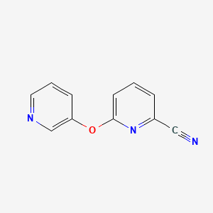molecular formula C11H7N3O B6498385 6-(pyridin-3-yloxy)pyridine-2-carbonitrile CAS No. 149528-21-2