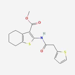 methyl 2-[2-(thiophen-2-yl)acetamido]-4,5,6,7-tetrahydro-1-benzothiophene-3-carboxylate