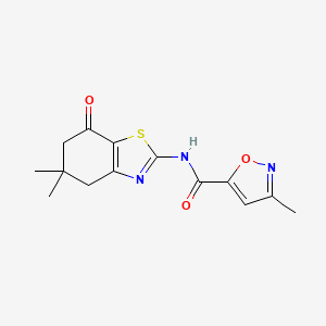 molecular formula C14H15N3O3S B6498459 N-(5,5-dimethyl-7-oxo-4,5,6,7-tetrahydro-1,3-benzothiazol-2-yl)-3-methyl-1,2-oxazole-5-carboxamide CAS No. 946318-05-4