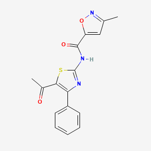 molecular formula C16H13N3O3S B6498477 N-(5-acetyl-4-phenyl-1,3-thiazol-2-yl)-3-methyl-1,2-oxazole-5-carboxamide CAS No. 946318-25-8