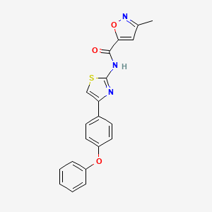 molecular formula C20H15N3O3S B6498487 3-methyl-N-[4-(4-phenoxyphenyl)-1,3-thiazol-2-yl]-1,2-oxazole-5-carboxamide CAS No. 953209-29-5
