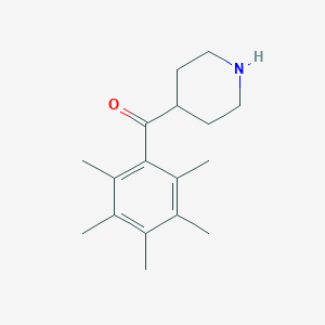 molecular formula C17H25NO B064985 (Pentamethylphenyl)(piperidin-4-yl)methanone CAS No. 175136-85-3