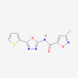 3-methyl-N-[5-(thiophen-2-yl)-1,3,4-oxadiazol-2-yl]-1,2-oxazole-5-carboxamide