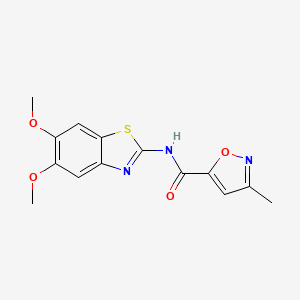 N-(5,6-dimethoxy-1,3-benzothiazol-2-yl)-3-methyl-1,2-oxazole-5-carboxamide