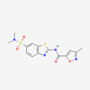 N-[6-(dimethylsulfamoyl)-1,3-benzothiazol-2-yl]-3-methyl-1,2-oxazole-5-carboxamide