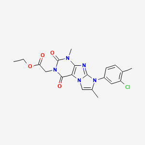 ethyl 2-[8-(3-chloro-4-methylphenyl)-1,7-dimethyl-2,4-dioxo-1H,2H,3H,4H,8H-imidazo[1,2-g]purin-3-yl]acetate