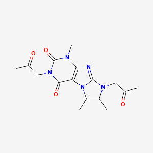 1,6,7-trimethyl-3,8-bis(2-oxopropyl)-1H-imidazo[2,1-f]purine-2,4(3H,8H)-dione