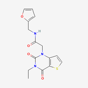 molecular formula C15H15N3O4S B6498705 2-(3-ethyl-2,4-dioxo-3,4-dihydrothieno[3,2-d]pyrimidin-1(2H)-yl)-N-(furan-2-ylmethyl)acetamide CAS No. 879134-35-7