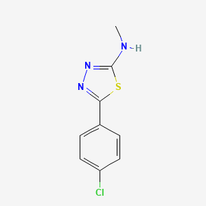 molecular formula C9H8ClN3S B6498719 5-(4-chlorophenyl)-N-methyl-1,3,4-thiadiazol-2-amine CAS No. 93691-99-7