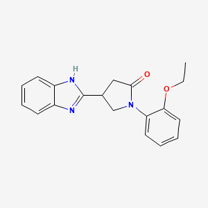 molecular formula C19H19N3O2 B6498757 4-(1H-1,3-benzodiazol-2-yl)-1-(2-ethoxyphenyl)pyrrolidin-2-one CAS No. 878694-51-0
