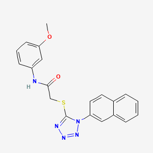 molecular formula C20H17N5O2S B6498790 N-(3-methoxyphenyl)-2-{[1-(naphthalen-2-yl)-1H-1,2,3,4-tetrazol-5-yl]sulfanyl}acetamide CAS No. 874467-13-7